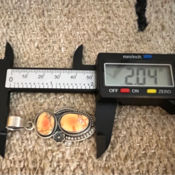 ❤️ Sea Sediment Jasper Statement Navajo Brushed 925 Pendant 2.04”L Unisex 9.5G - Picture 12 of 13